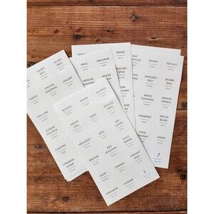 143 Round SPICE LABELS SET NEW
